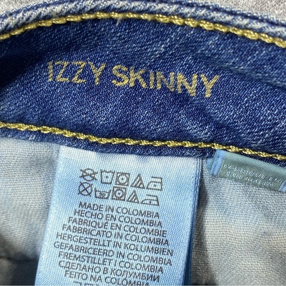 Michael Kors Jeans Womens 4 Blue Izzy Skinny Low Rise Zip Pocket Stretch Denim - Picture 9 of 16